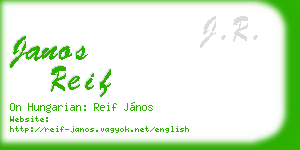 janos reif business card